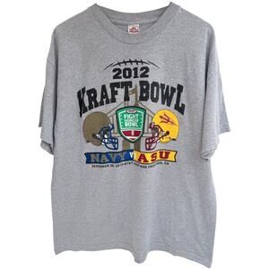 2012 Kraft Fight Hunger Bowl Navy vs ASU T Shirt Mens XL Gray Football Tee